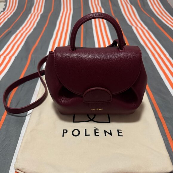 polene Numéro Un Nano Edition Textured Burgundy - Picture 3 of 11